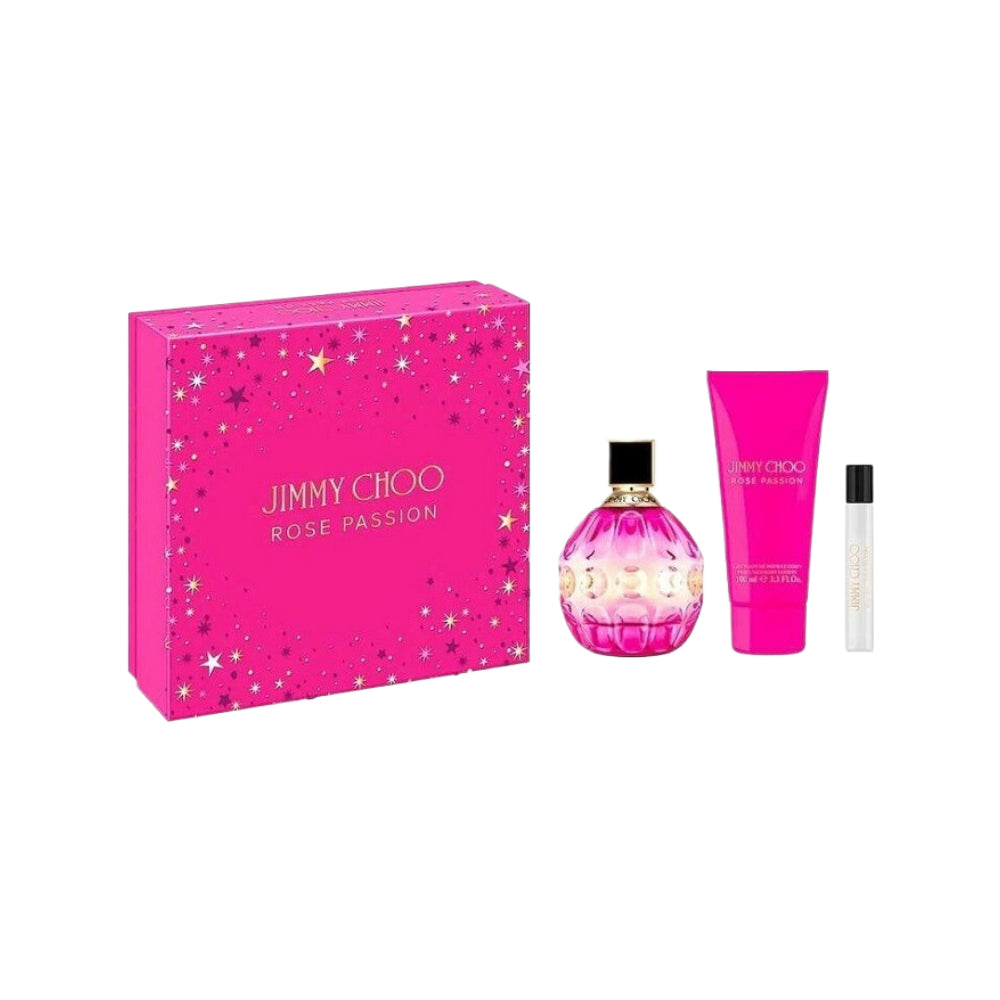 Jimmy Choo Rose Passion 3 Piece Eau De Parfum 100ml